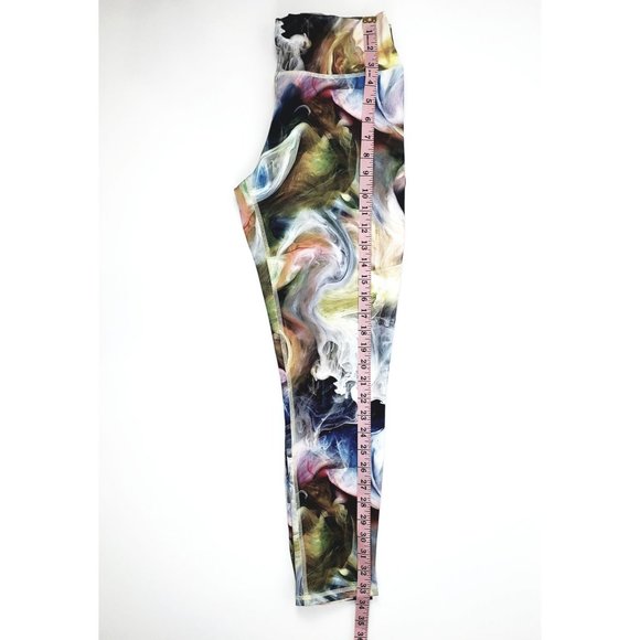 Leostar Athletica Abstract Swirl Multi Color Print Workout leggings Women's SZ 6 - Picture 6 of 9